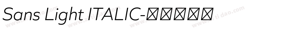 Sans Light ITALIC字体转换